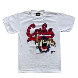 Vtg 1991 Chicago Cubs Taz Looney Tunes T-Shirt